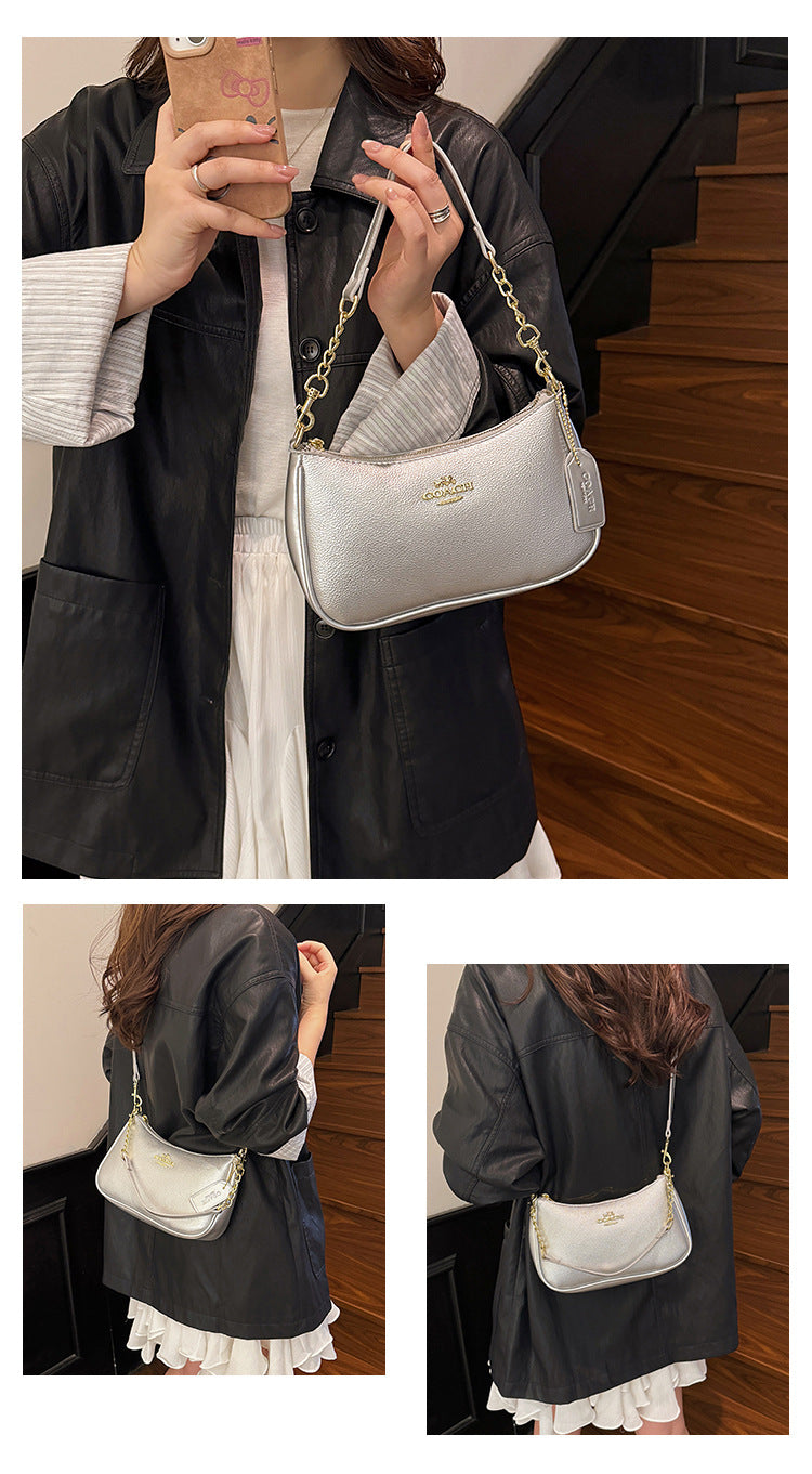 Luxury Womens Chain Shoulder Bag | Premium Underarm Crossbody Handbag