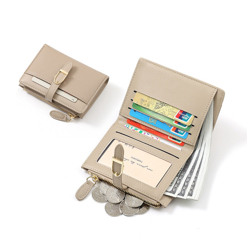 Luxury Short Womens Wallet | Premium Compact PU Card Holder & Coin Purse