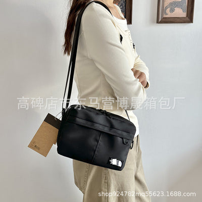 Utility Mini Crossbody Bag for Women  Multi-Pocket Oxford Shoulder Bag