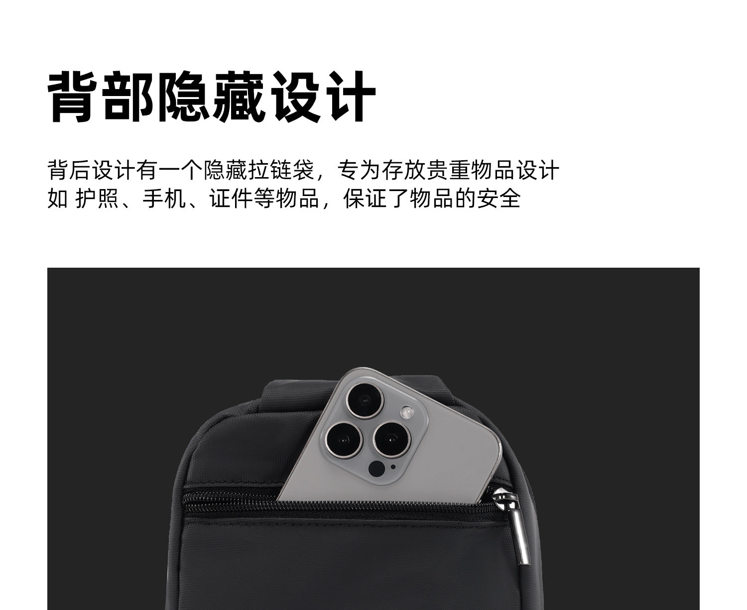 Mens Urban Waterproof Hard Shell Sling Bag | Everyday Travel Crossbody Chest Bag
