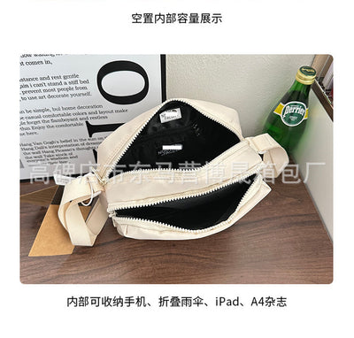 Utility Mini Crossbody Bag for Women  Multi-Pocket Oxford Shoulder Bag
