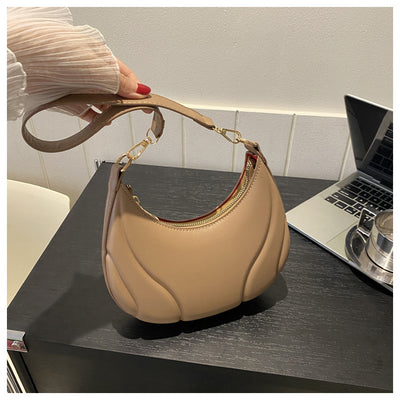 Dumpling Shoulder Bag for Women  Minimalist PU Leather Underarm Handbag