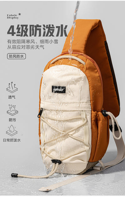 Lightweight Outdoor Chest Bag | Contrast Color Crossbody Sling Bag