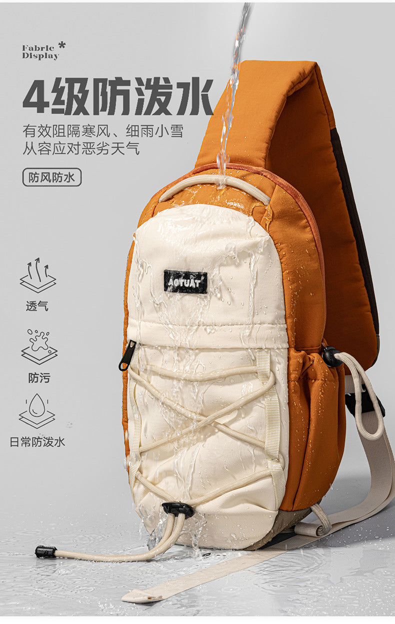 Lightweight Outdoor Chest Bag | Contrast Color Crossbody Sling Bag