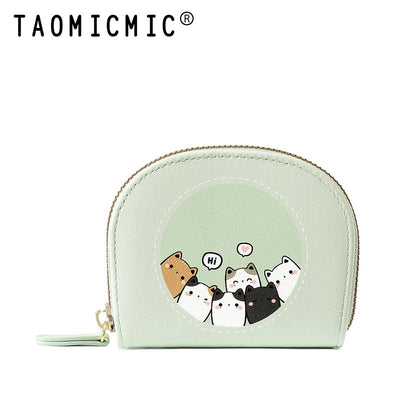 Cute Kitten Mini Coin Purse | Premium Cartoon PU Wallet for Women