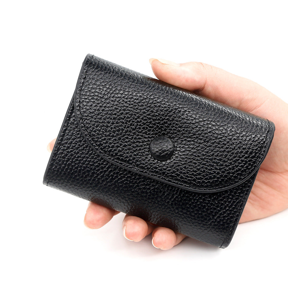 Minimalist PU Leather Card Holder Wallet | Compact Coin Purse with Multi Card Slots