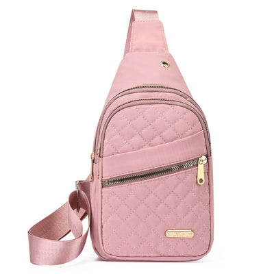Large Capacity Quilted Crossbody Chest Bag | Trendy Casual Sling Bag