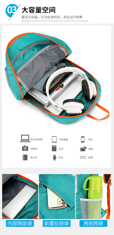 20L Lightweight Waterproof Hiking Backpack  Packable Outdoor Travel Daypack