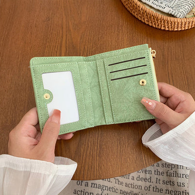 New Korean version of student retro folding wallet for women