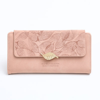 Frosted Leaf Retro Women's Clutch Wallet