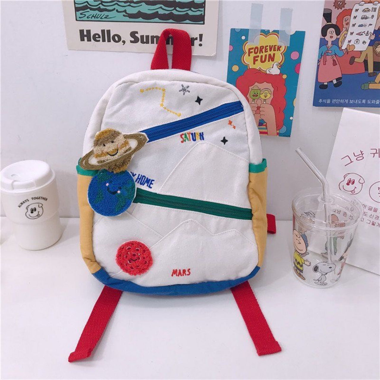 Lightweight Cute Planet Kindergarten School Bag