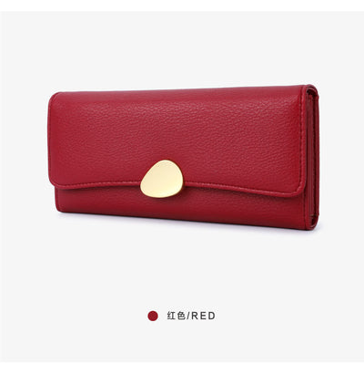 Pebbled Trifold Multifunctional Women's Wallet