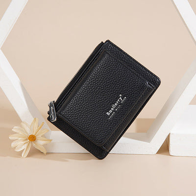 Trendy Orange Color Tri Fold Purse for Women