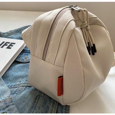 Women’s Minimal Canvas Crossbody Bucket Bag | Lightweight Casual Shoulder Handbag