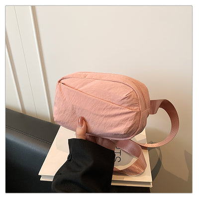 Korean Style Nylon Crossbody Waist Bag | Lightweight Everyday Sling Bag