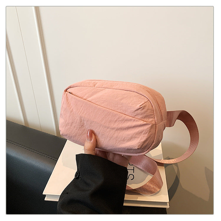 Korean Style Nylon Crossbody Waist Bag | Lightweight Everyday Sling Bag