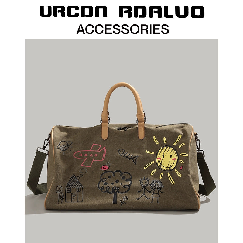 UR Cartoon Print Excursion Unisex Duffle Gym Bag