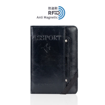 RFID protected Multi functional Bi Fold Passport Wallet