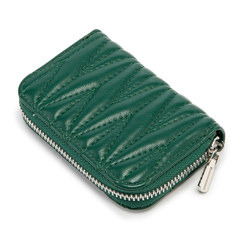 Luxury RFID Mini Zip Wallet | Cute Card Holder Coin Purse for Women