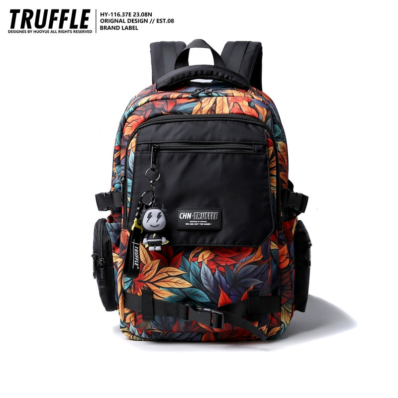 TRUFFLE trendy solid printed brand day backpack