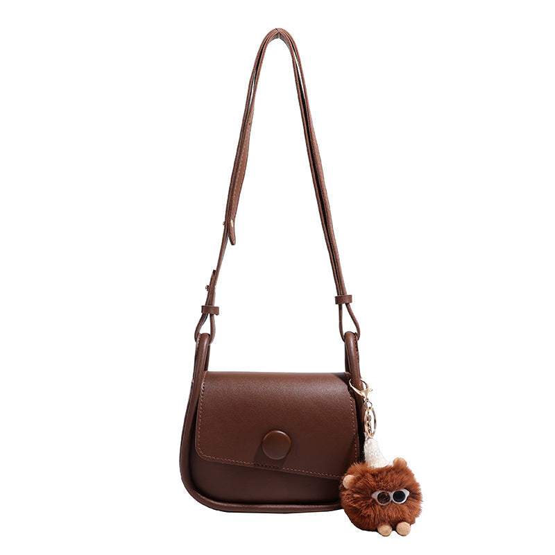 Vintage Two-Tone Mini Crossbody Bag for Women  Soft PU Flap Shoulder Bag
