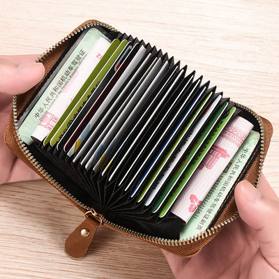Multi card Holder Case With Zipper
