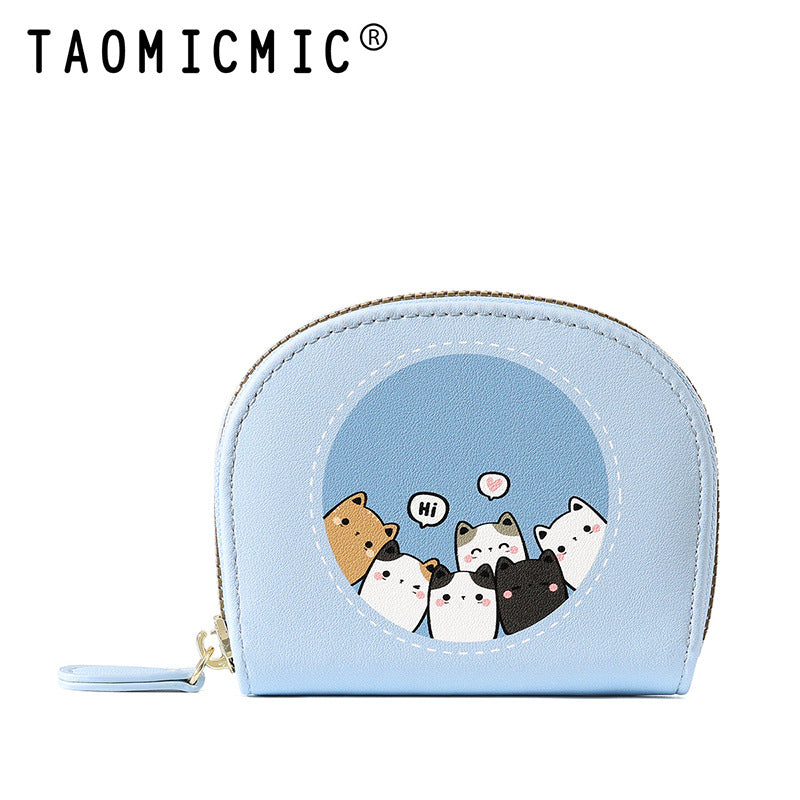 Cute Kitten Mini Coin Purse | Premium Cartoon PU Wallet for Women