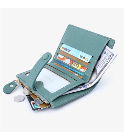 RFID Protected Lychee Pattern Clutch Wallet for Girls