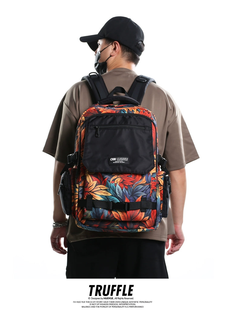 TRUFFLE trendy solid printed brand day backpack