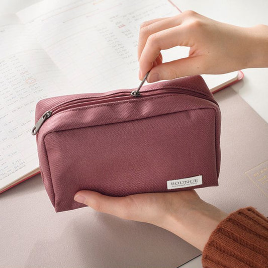Korean Style Waterproof Thick Nylon Cloth Stationery Bag