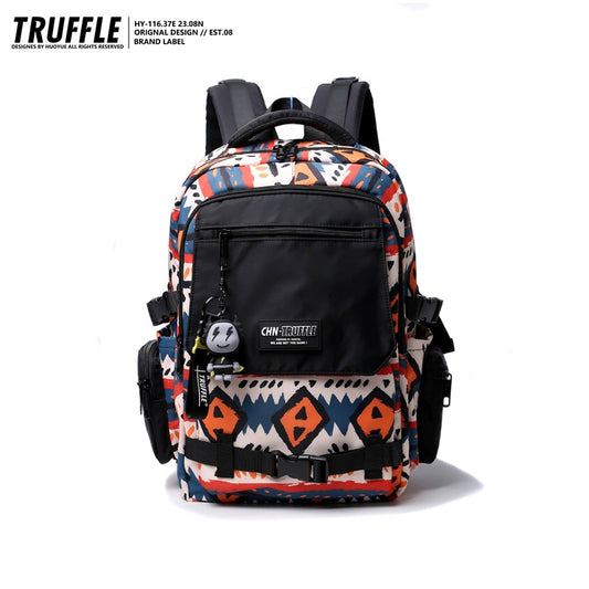 TRUFFLE trendy solid printed brand day backpack