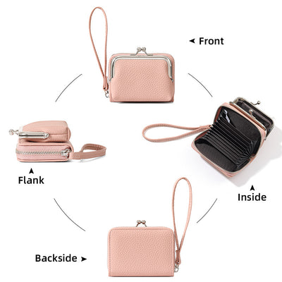 Premium Multi-Card RFID Zip Wallet for Women | Compact Coin Purse & Card Holder