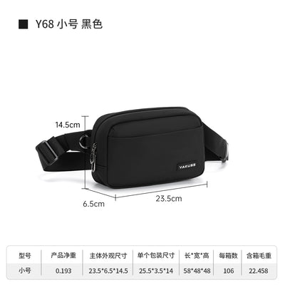 Mens Lightweight Anti-Theft Crossbody Chest Bag | Waterproof Business Sling Shoulder Bag