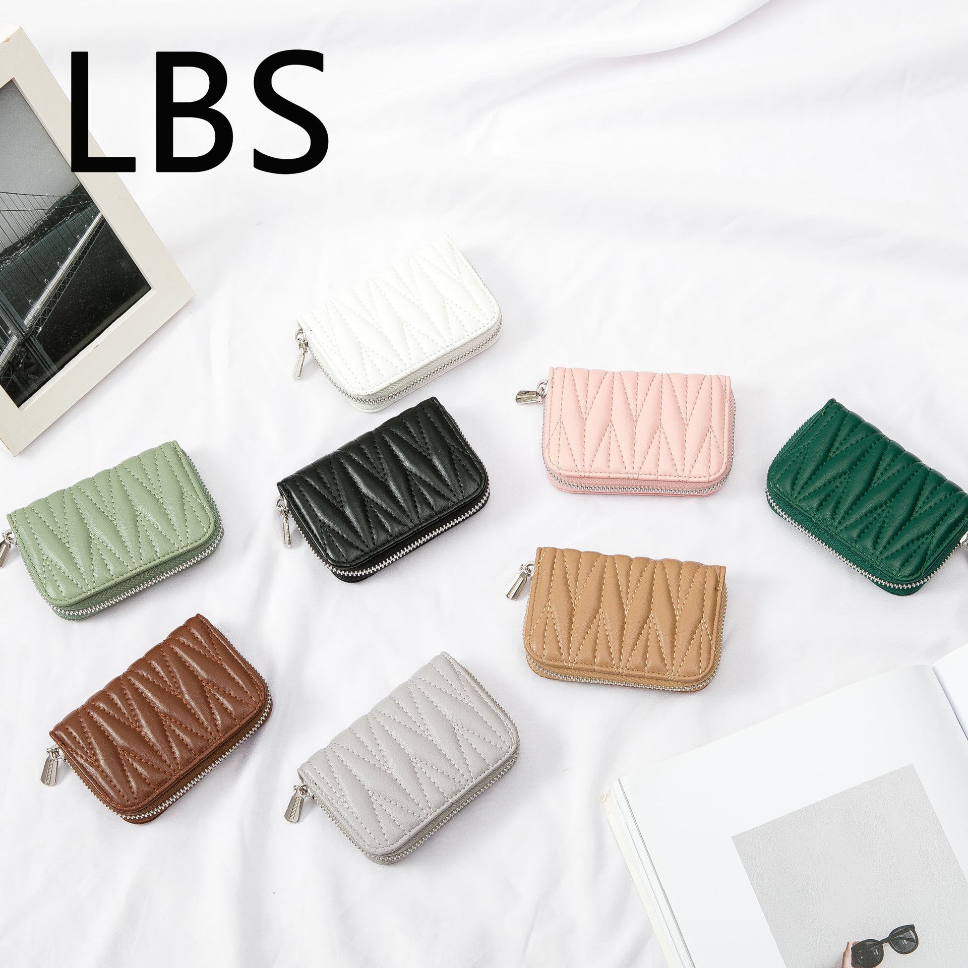 Luxury RFID Mini Zip Wallet | Cute Card Holder Coin Purse for Women
