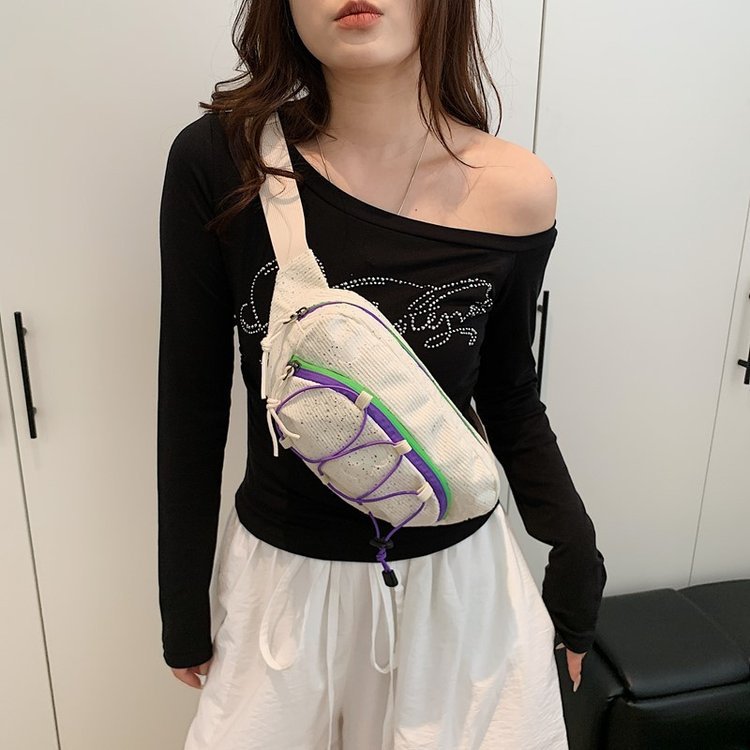 Korean Sport Crossbody Chest Bag | Trendy Lightweight Everyday Sling Bag