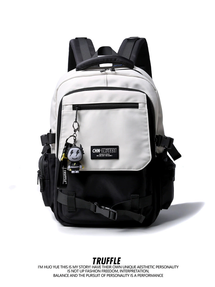 TRUFFLE trendy solid color brand day backpack