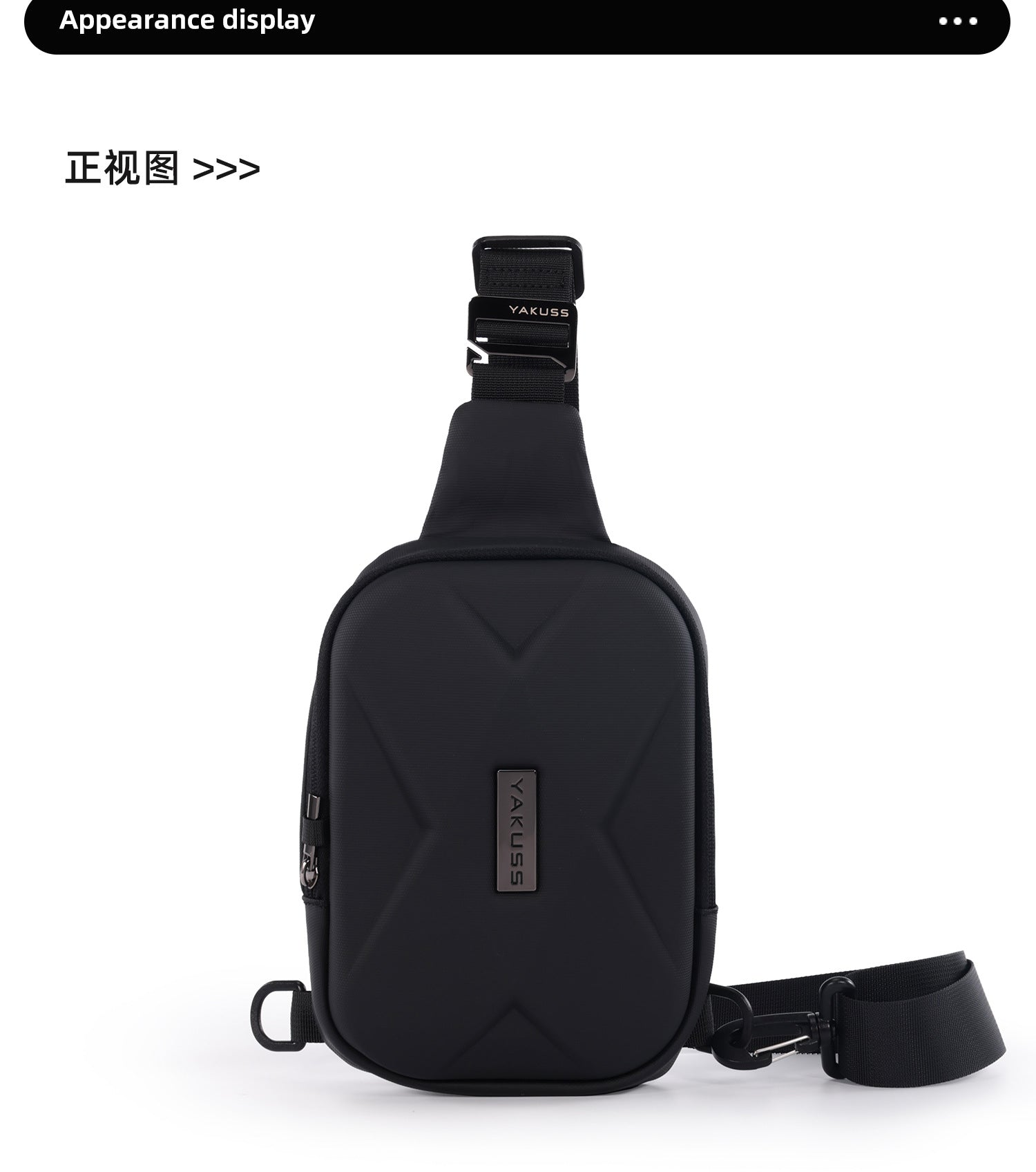 Mens Urban Waterproof Hard Shell Sling Bag | Everyday Travel Crossbody Chest Bag