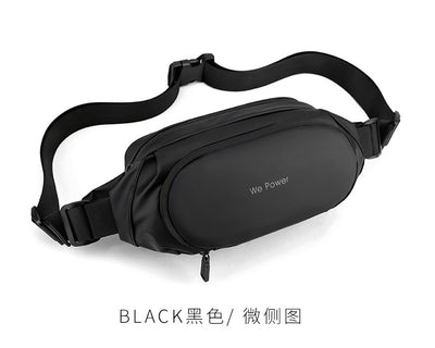 Mens Waterproof Waist Bag | Korean Style Crossbody Chest Bag for Travel & Outdoor