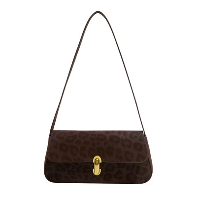 Womens Leopard Print Shoulder Crossbody Bag | Korean Vintage Mini Square Handbag