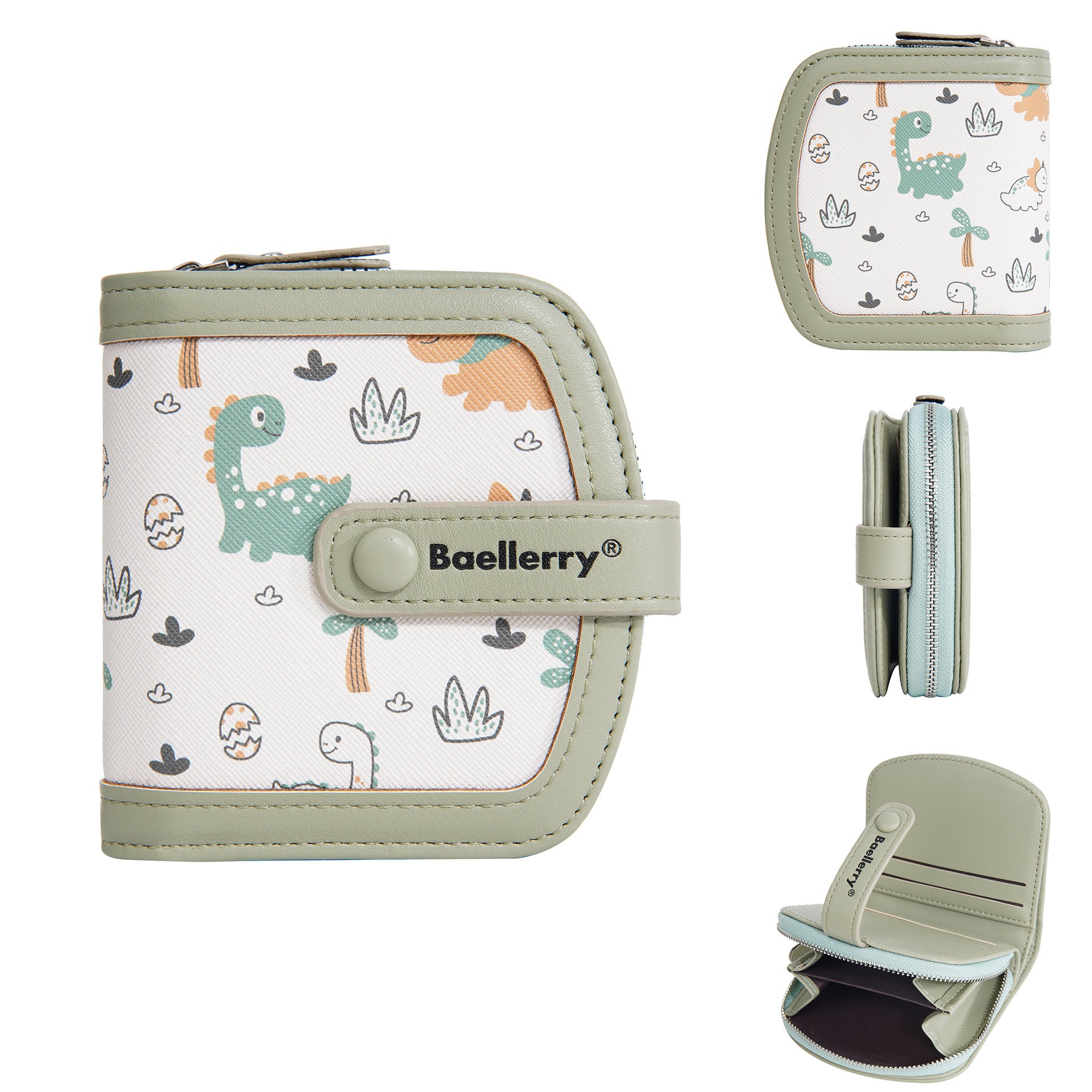 Cute Printed Compact Girls Zipper Wallet