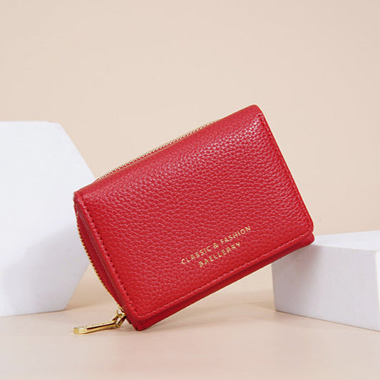 Japanese Style Tri-Fold Compact Women's Purse