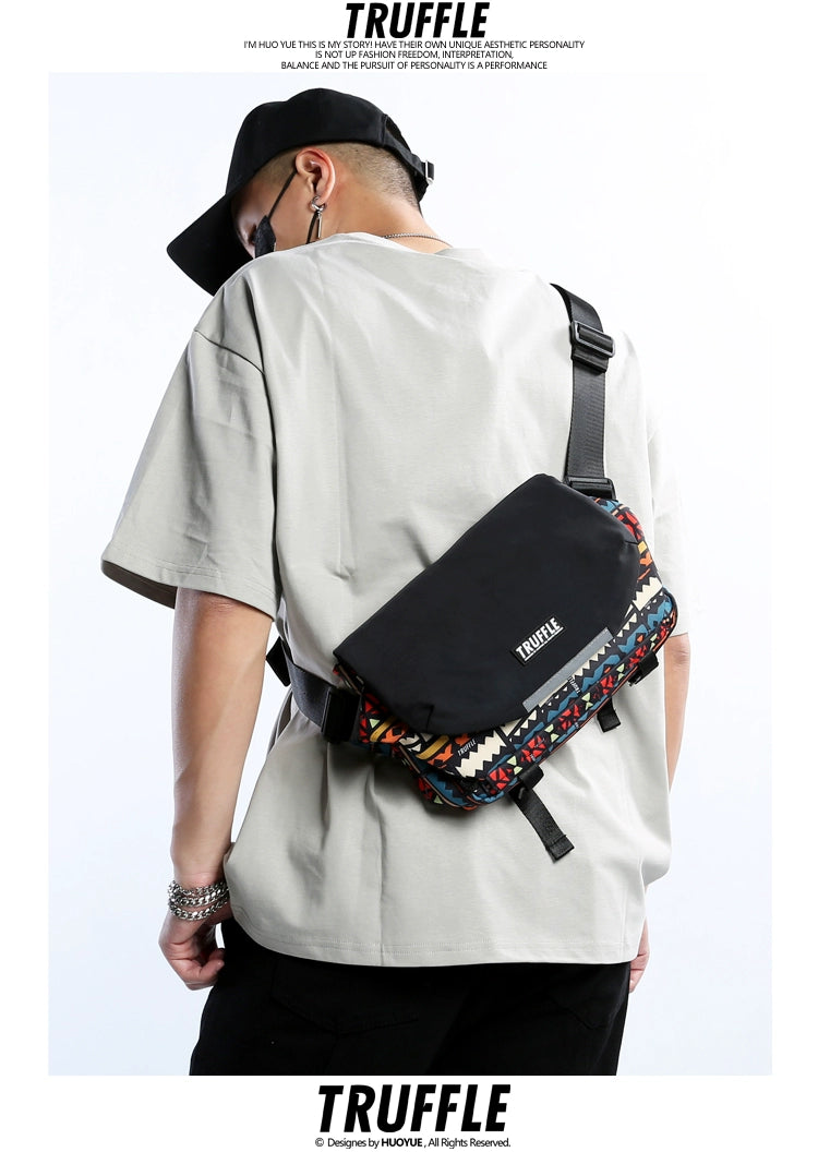 TRUFFLE graffiti single shoulder messenger travel light bag