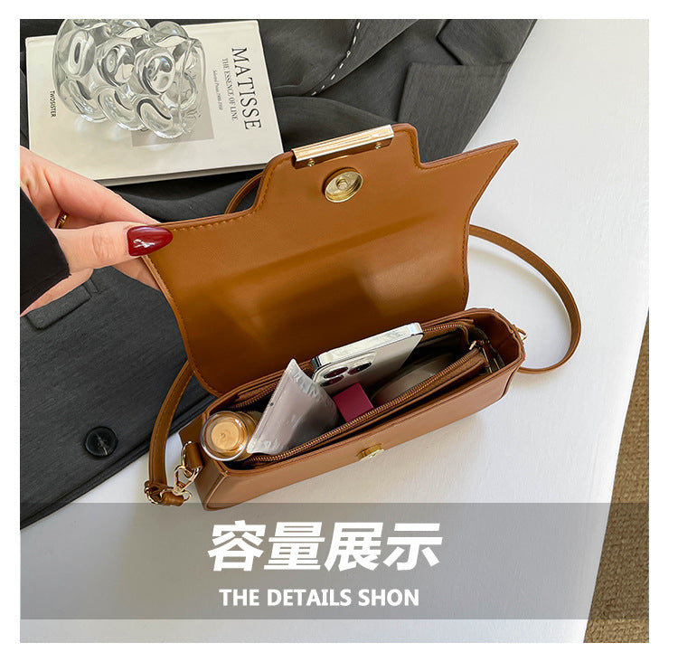 Womens Premium Saddle Crossbody Bag | Korean Style Small Shoulder Handbag