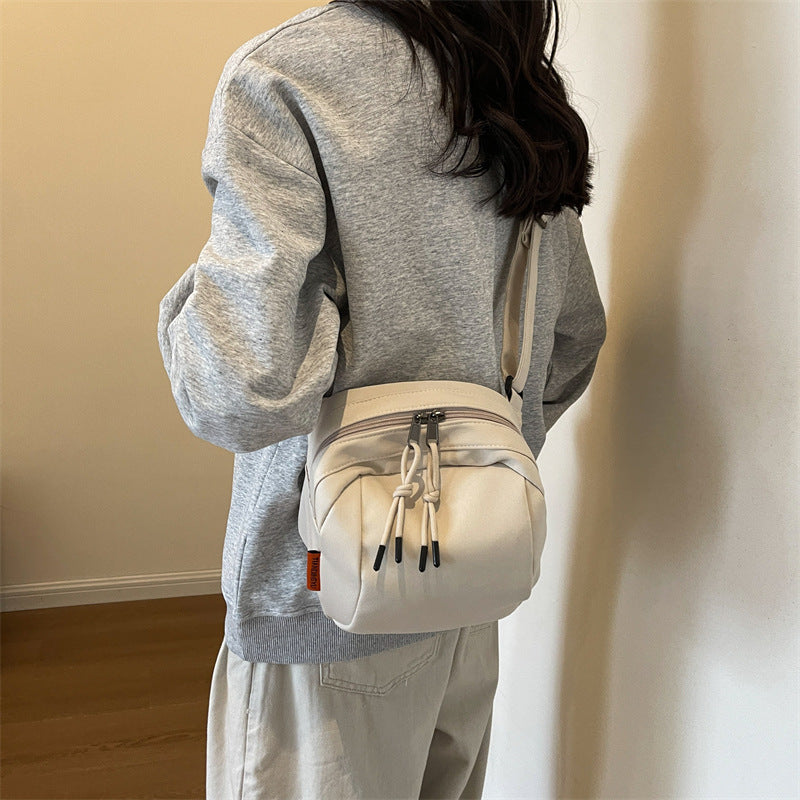 Women’s Minimal Canvas Crossbody Bucket Bag | Lightweight Casual Shoulder Handbag