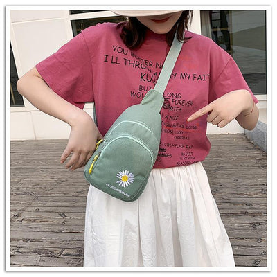 Cute Canvas Mini Crossbody Chest Bag for Women | Lightweight Everyday Sling Bag