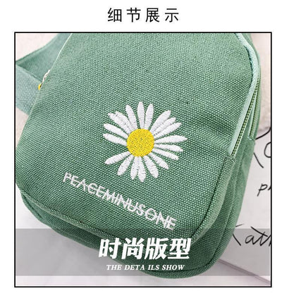 Cute Canvas Mini Crossbody Chest Bag for Women | Lightweight Everyday Sling Bag