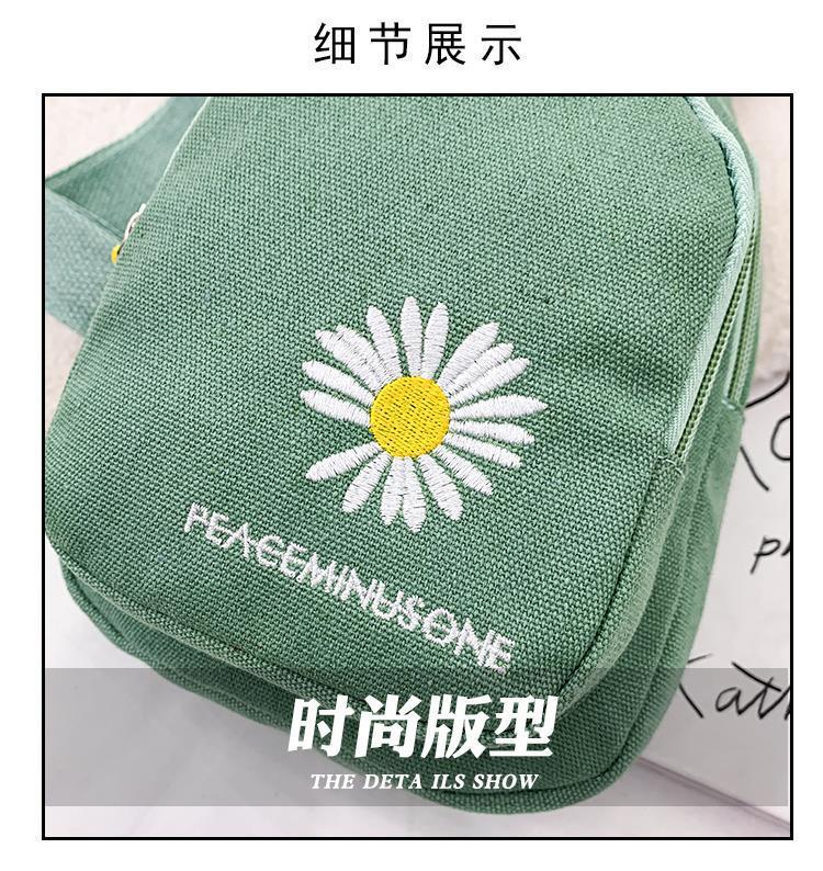 Cute Canvas Mini Crossbody Chest Bag for Women | Lightweight Everyday Sling Bag