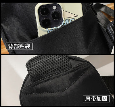 USB Charging Hard Shell Chest Bag | Anti-Theft Crossbody Sling Bag