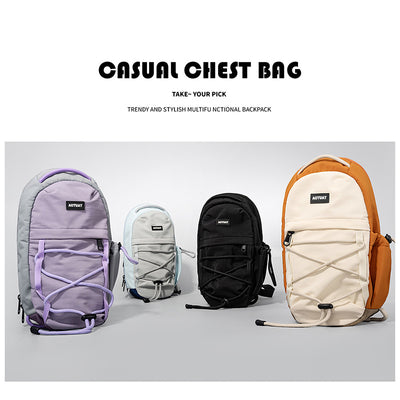 Lightweight Outdoor Chest Bag | Contrast Color Crossbody Sling Bag
