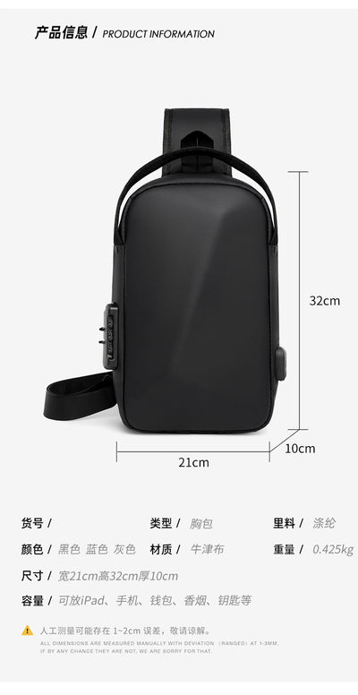 Urban Crossbody Sling Backpack | Breathable 10-Inch Travel Chest Bag